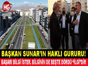 BAŞKAN SUNAR'IN HAKLI GURURU